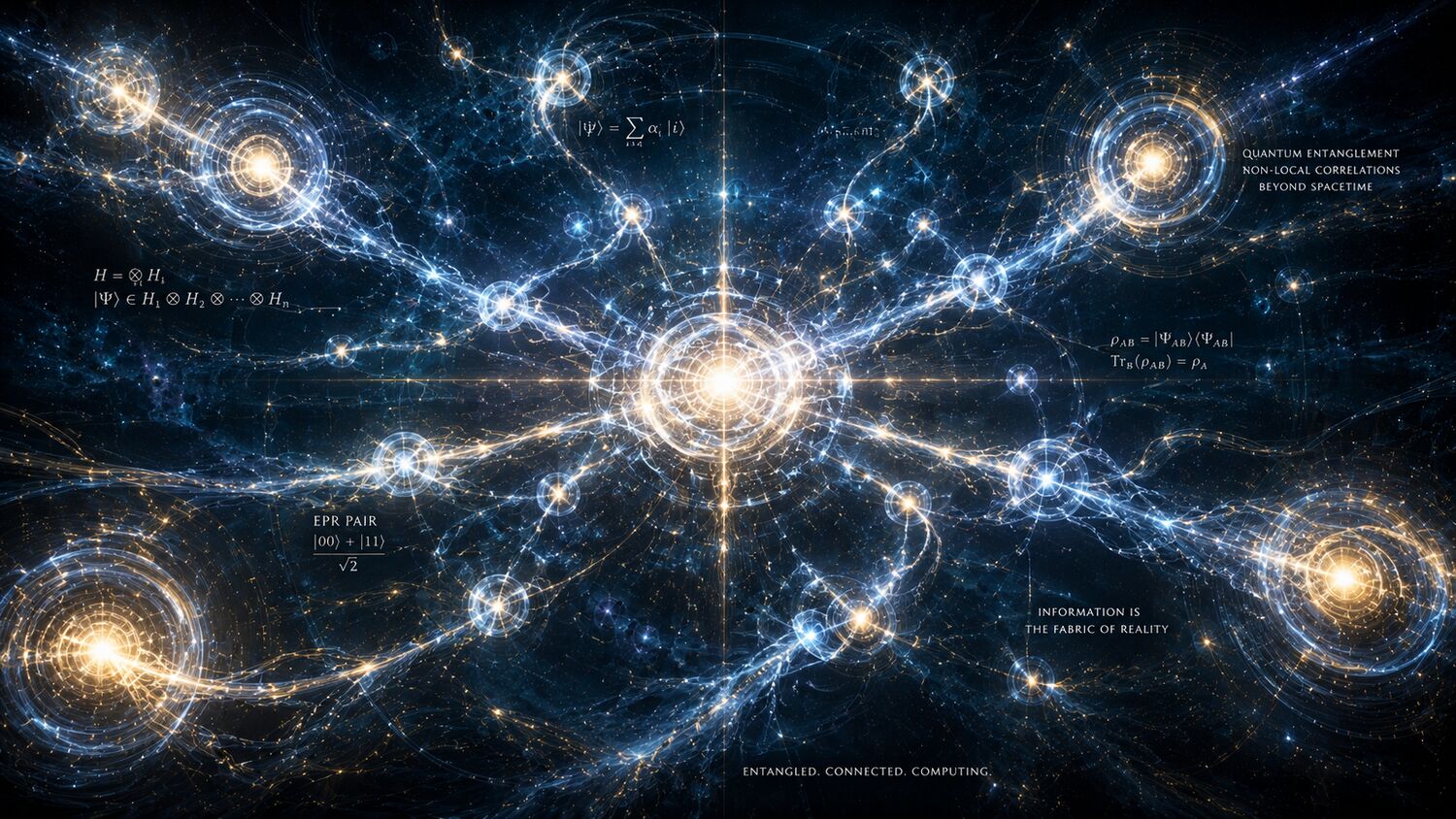 A cosmic field of entangled computation