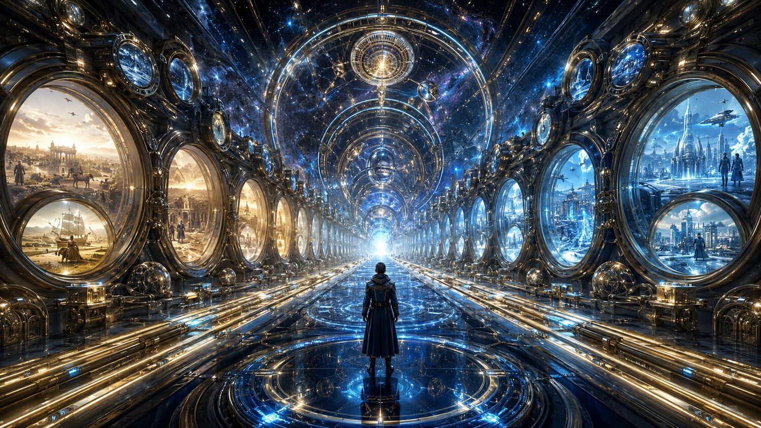 A corridor of portals and cosmic instruments
