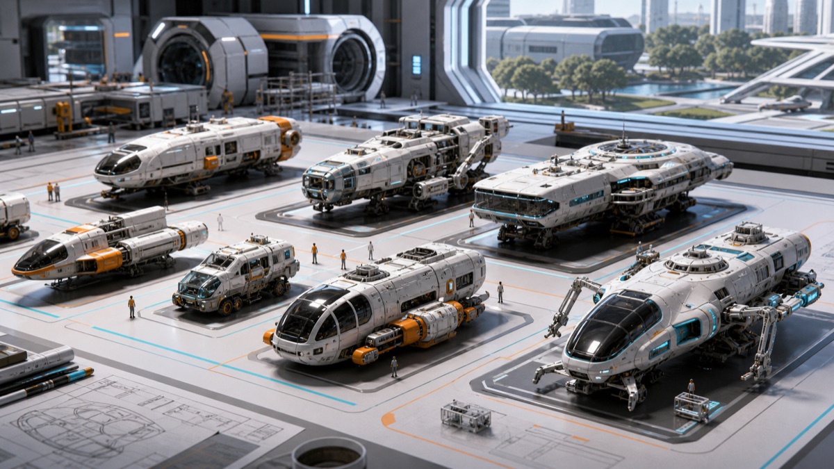 Deep-Space Fleet Nonmilitary Grammar reference illustration for WN Encyclopedia