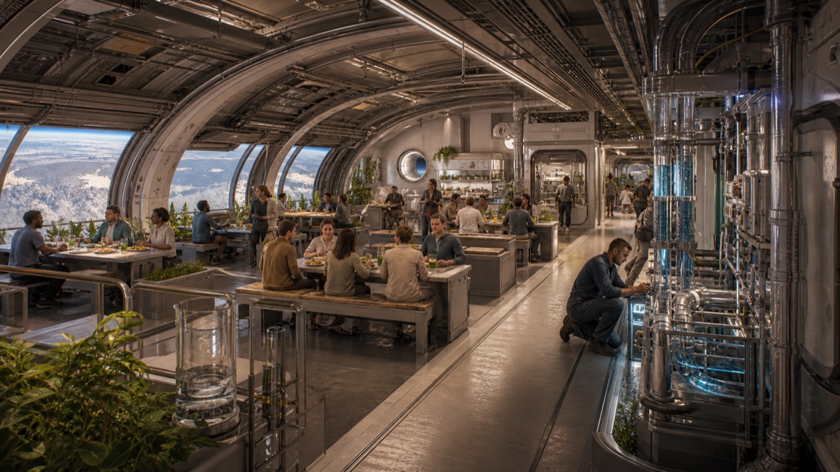 Habitat Waste-Heat Dining Hall reference image for WN Encyclopedia