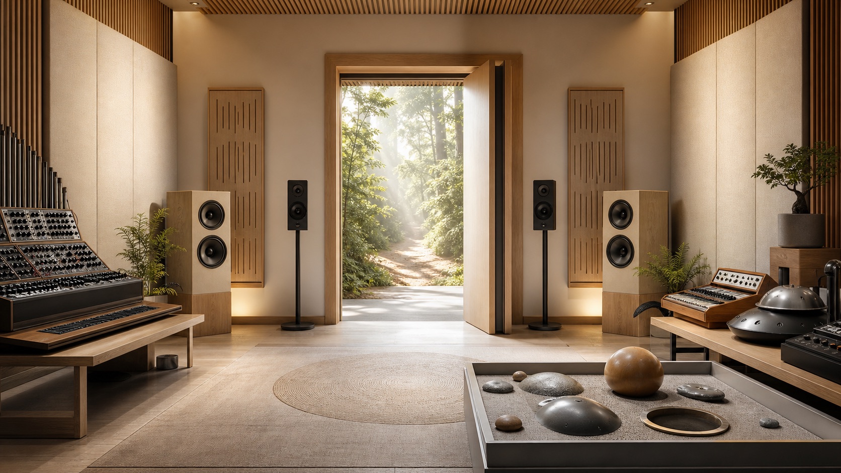 Sound Synthesis Listening-Rights Booth reference plate for WN Encyclopedia