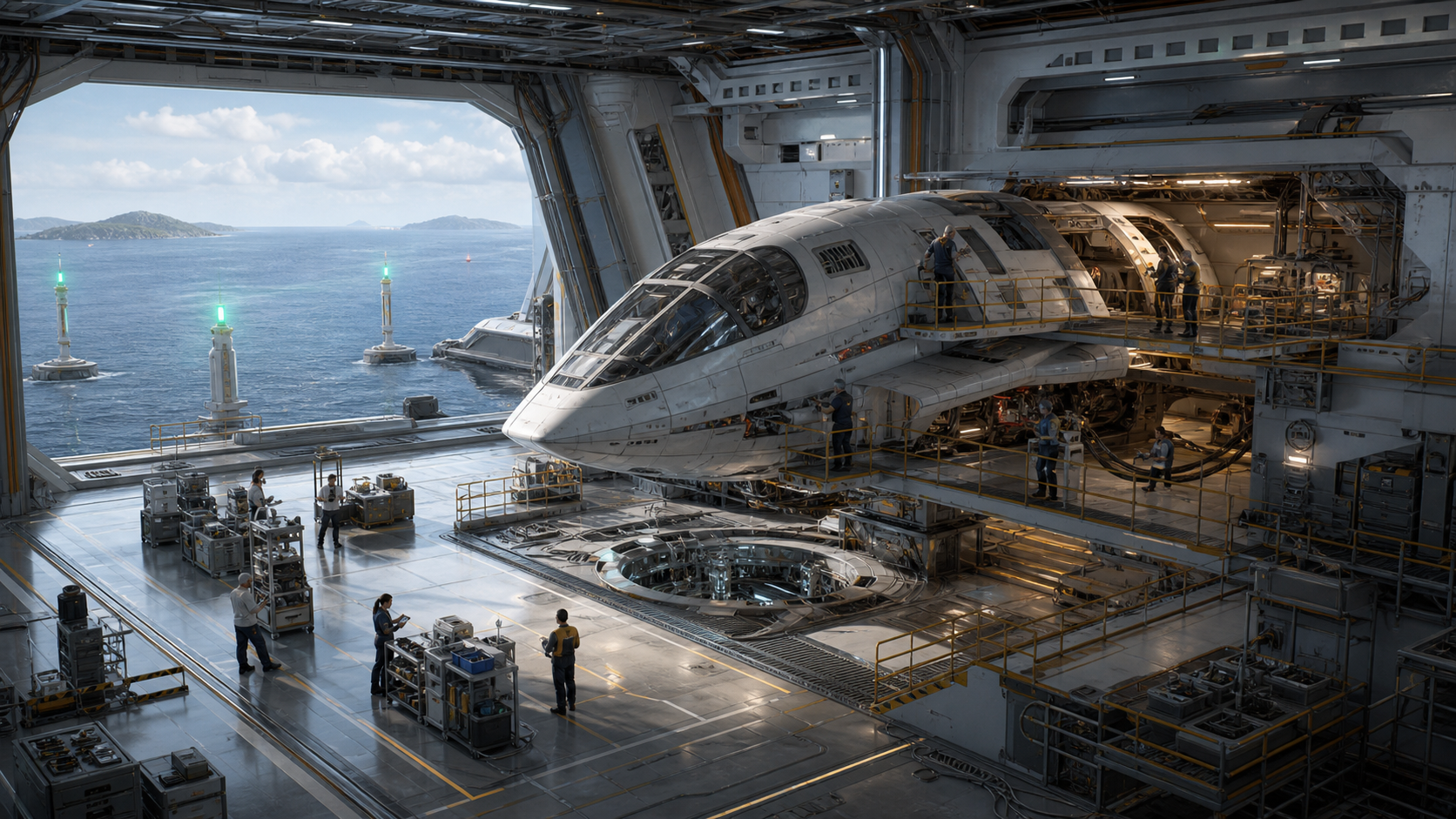 Spaceship Maintenance Harbor reference image for WN Encyclopedia