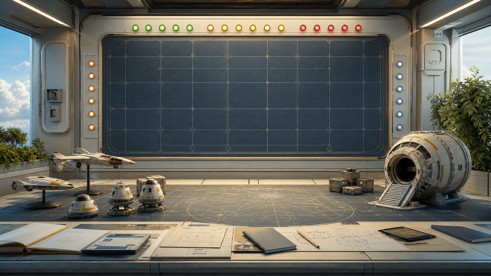 Spaceship Route Status Board reference image for WN Encyclopedia