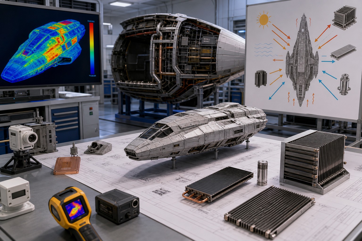 Spaceship Thermal-Budget Workshop reference plate for WN Encyclopedia