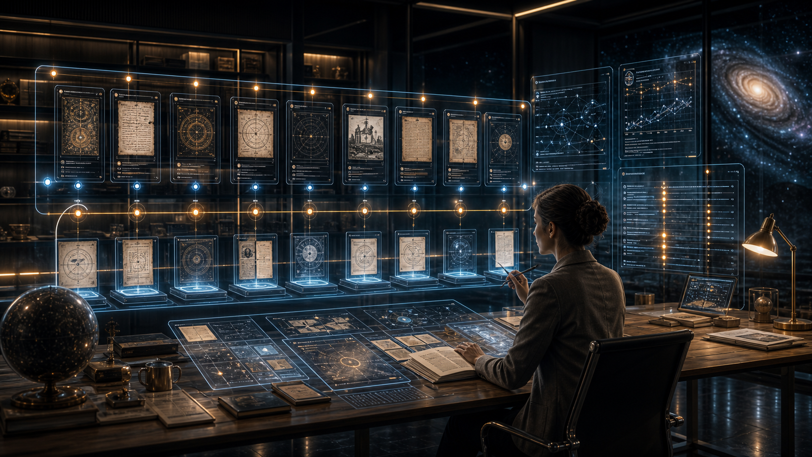 Totality Source Retrieval Room reference image showing a retrieval room that separates canonical text, editorial synthesis, and present capability notes