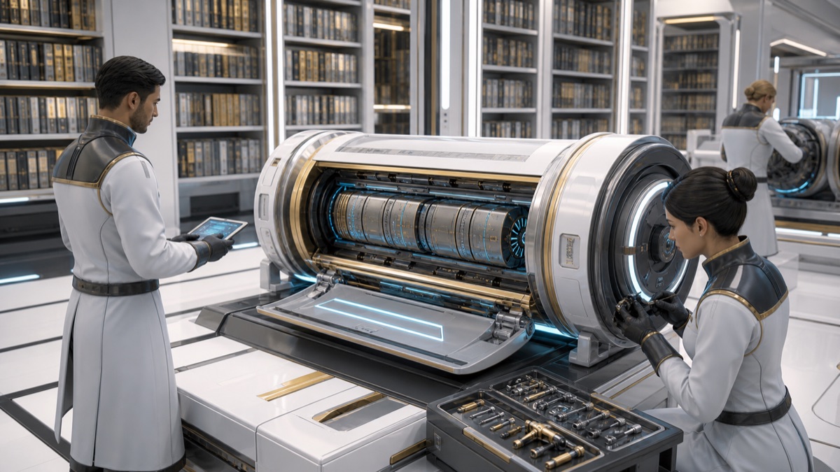 White Noise Library Repair Right reference illustration for WN Encyclopedia