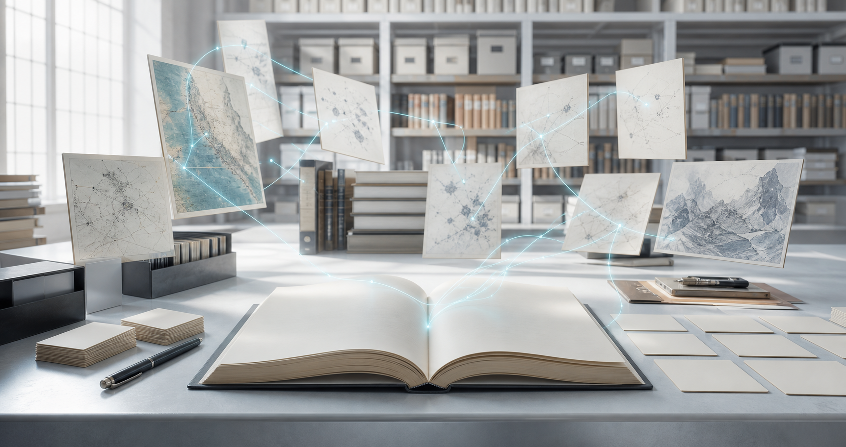 W.N. AI Corpus Map Notebook reference plate for WN Encyclopedia