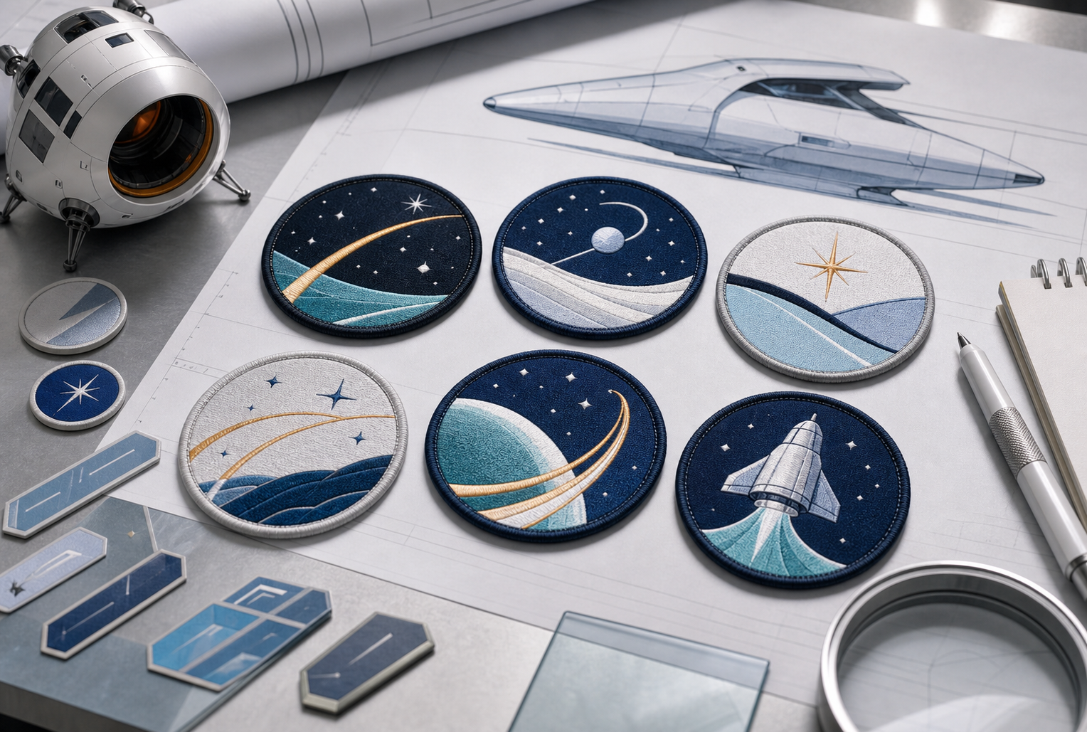 WN Spaceship Nonmilitary Mission Patch reference image for WN Encyclopedia