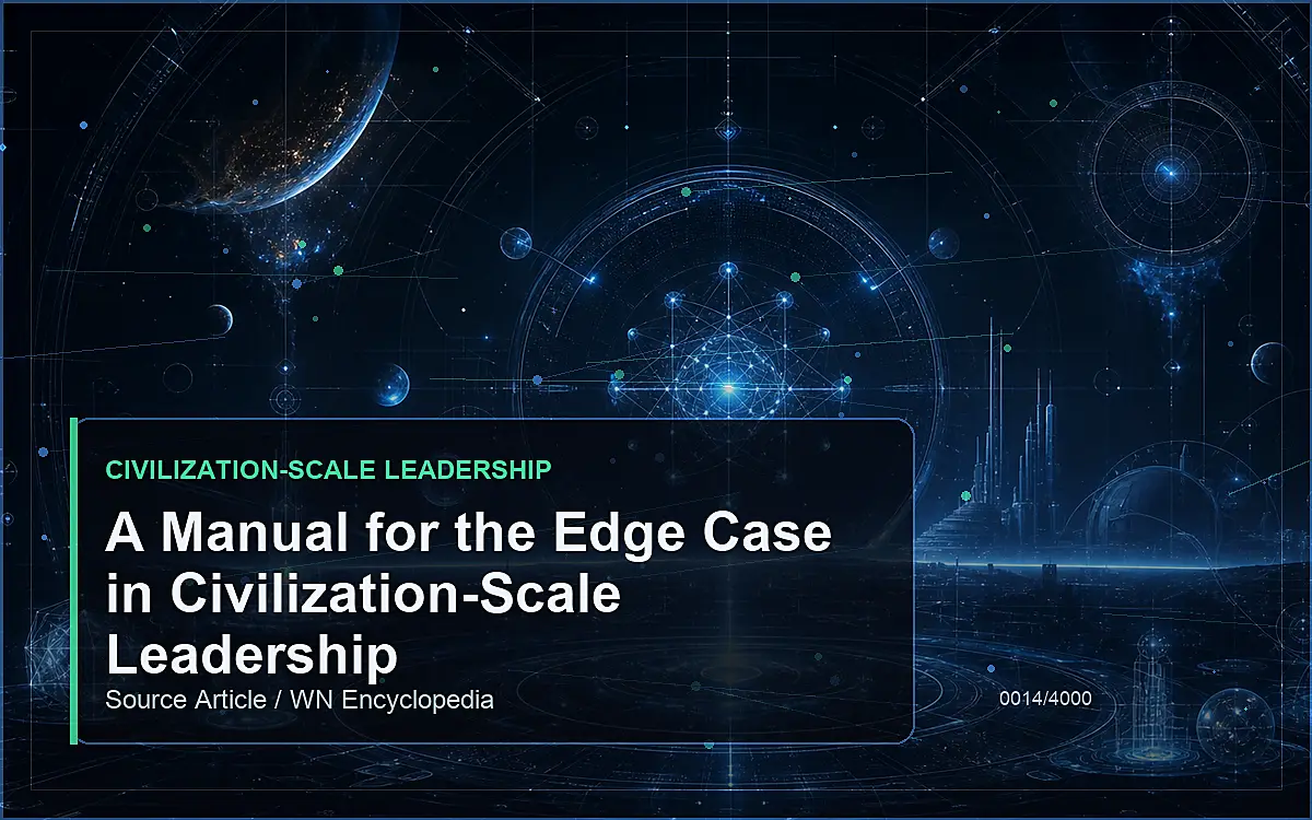AI-generated encyclopedia reference image for A Manual for the Edge Case in Civilization-Scale Leadership