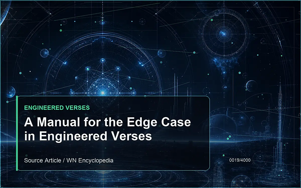 AI-generated encyclopedia reference image for A Manual for the Edge Case in Engineered Verses