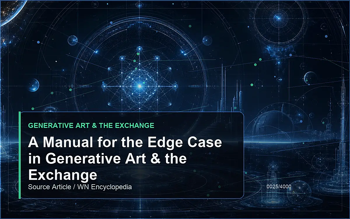 AI-generated encyclopedia reference image for A Manual for the Edge Case in Generative Art & the Exchange