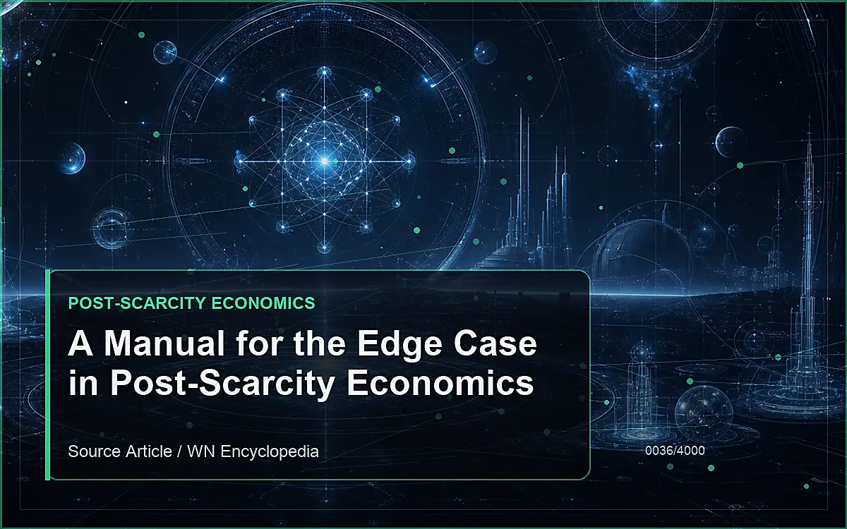 AI-generated encyclopedia reference image for A Manual for the Edge Case in Post-Scarcity Economics