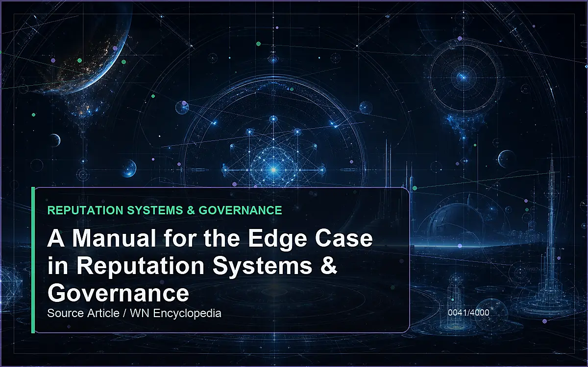 AI-generated encyclopedia reference image for A Manual for the Edge Case in Reputation Systems & Governance