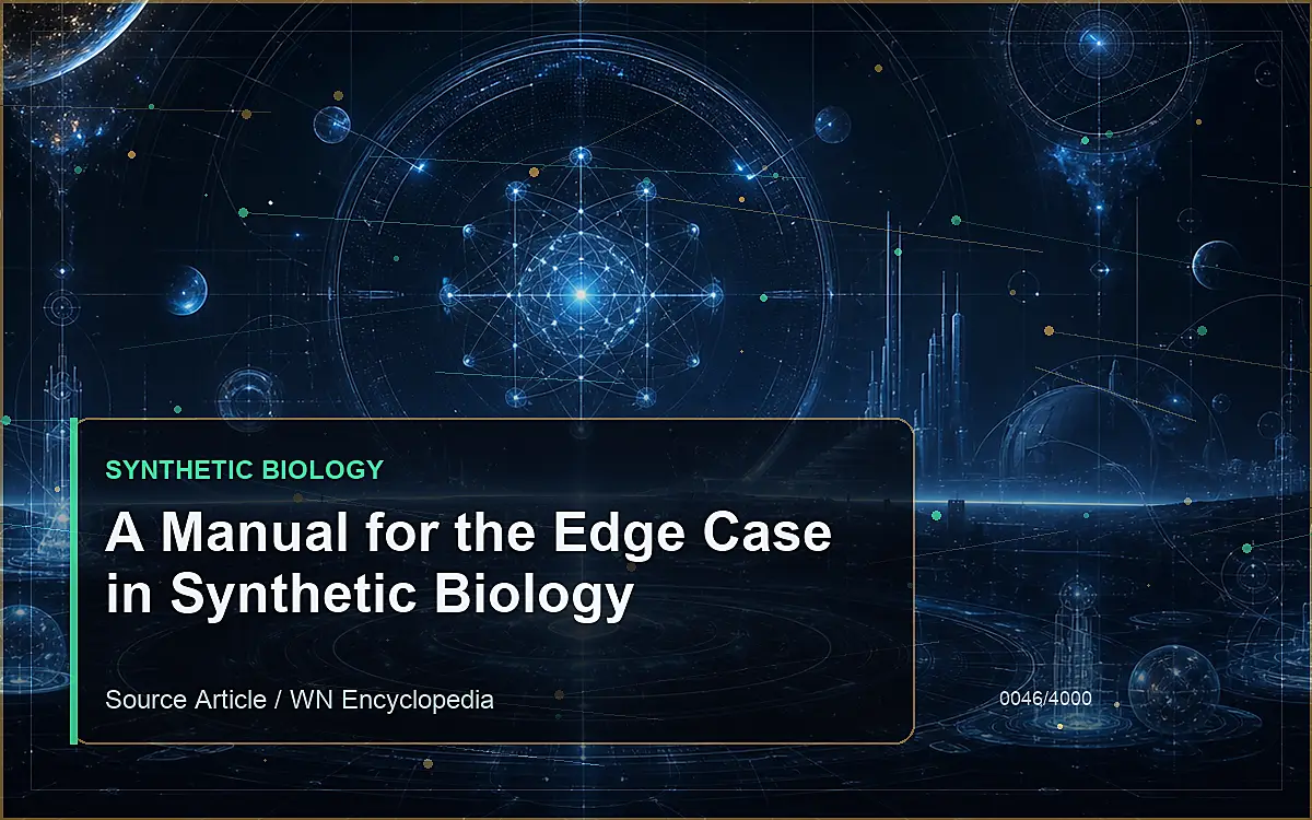 AI-generated encyclopedia reference image for A Manual for the Edge Case in Synthetic Biology