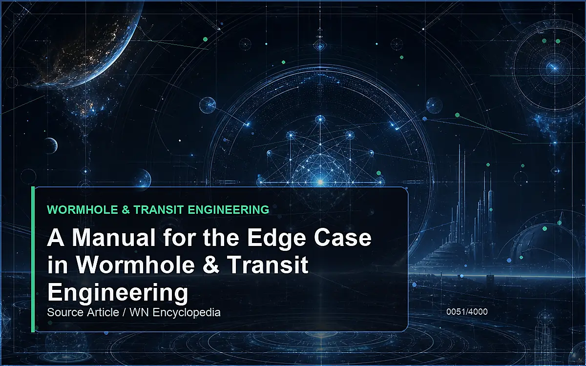 AI-generated encyclopedia reference image for A Manual for the Edge Case in Wormhole & Transit Engineering