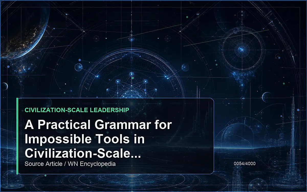 AI-generated encyclopedia reference image for A Practical Grammar for Impossible Tools in Civilization-Scale Leadership
