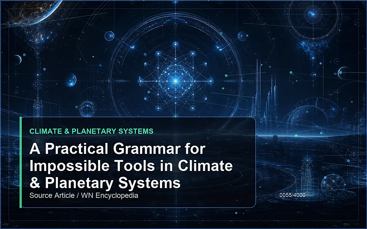 AI-generated encyclopedia reference image for A Practical Grammar for Impossible Tools in Climate & Planetary Systems