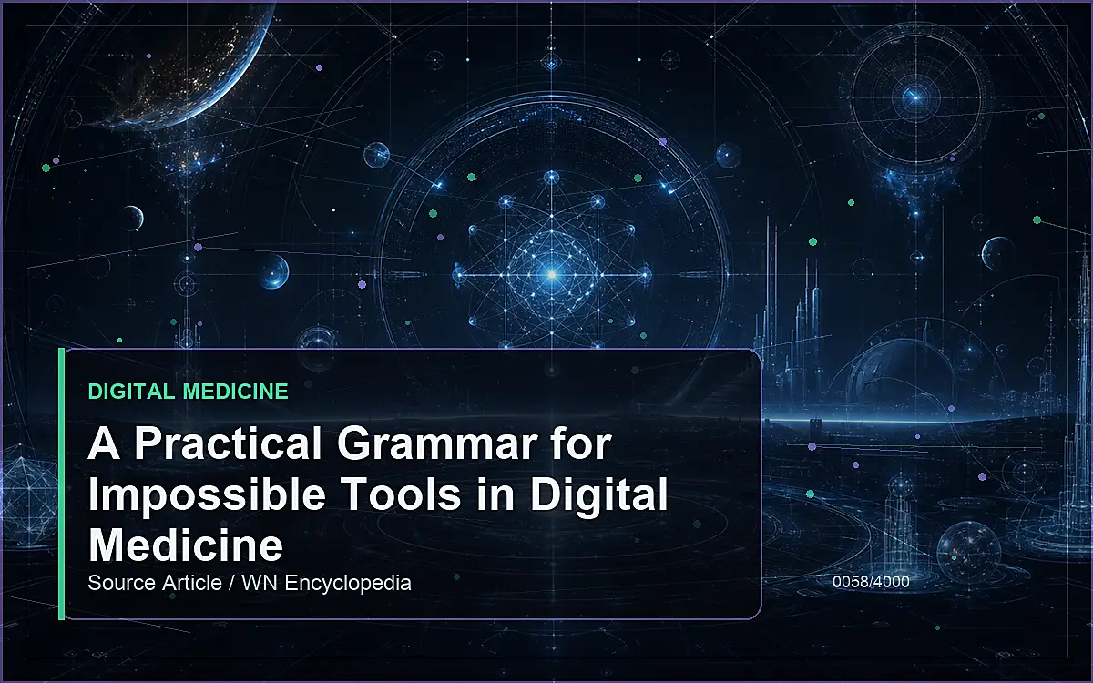 AI-generated encyclopedia reference image for A Practical Grammar for Impossible Tools in Digital Medicine