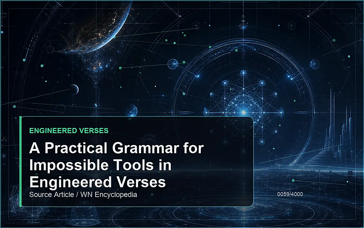 AI-generated encyclopedia reference image for A Practical Grammar for Impossible Tools in Engineered Verses