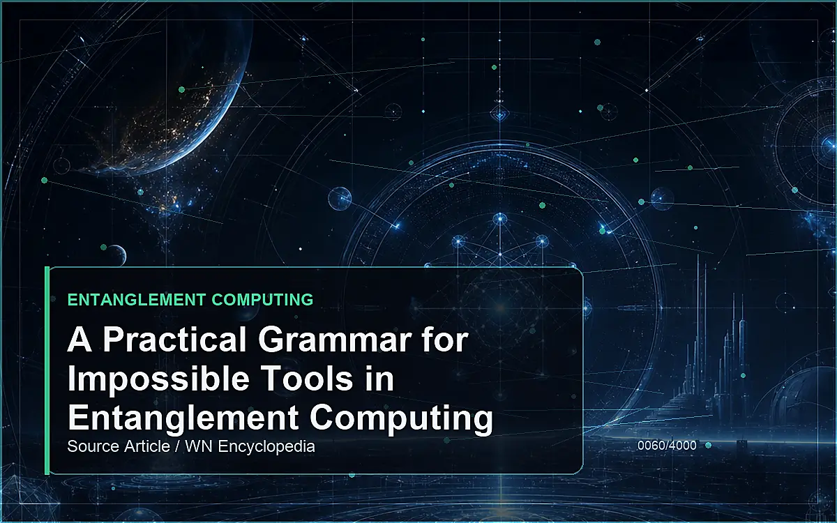 AI-generated encyclopedia reference image for A Practical Grammar for Impossible Tools in Entanglement Computing