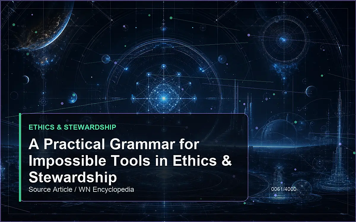 AI-generated encyclopedia reference image for A Practical Grammar for Impossible Tools in Ethics & Stewardship