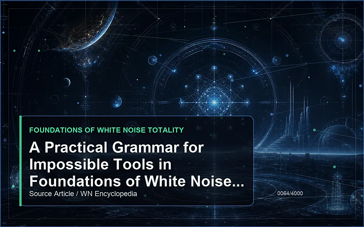 AI-generated encyclopedia reference image for A Practical Grammar for Impossible Tools in Foundations of White Noise Totality