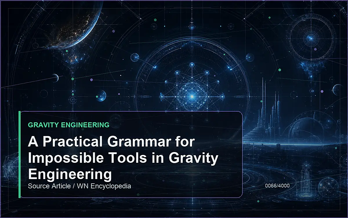 AI-generated encyclopedia reference image for A Practical Grammar for Impossible Tools in Gravity Engineering