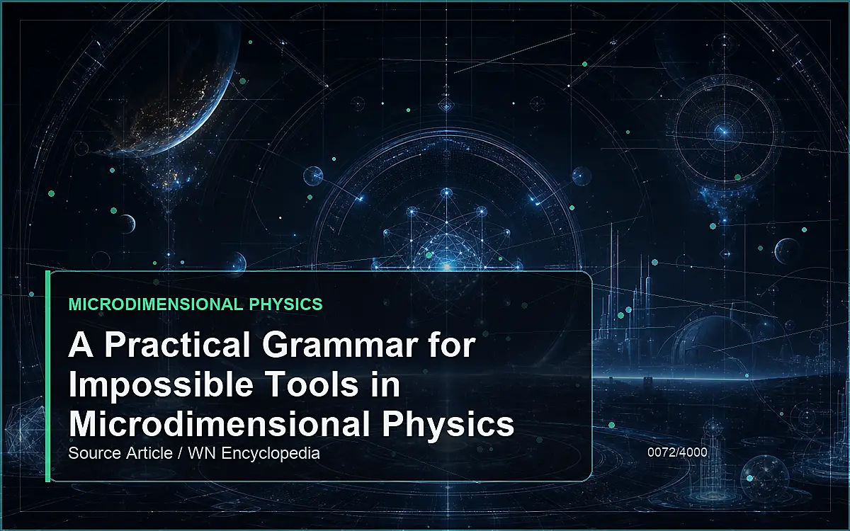 AI-generated encyclopedia reference image for A Practical Grammar for Impossible Tools in Microdimensional Physics
