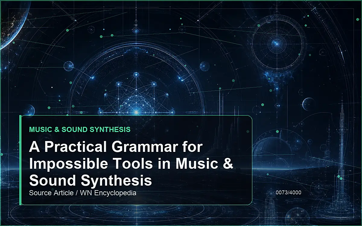 AI-generated encyclopedia reference image for A Practical Grammar for Impossible Tools in Music & Sound Synthesis