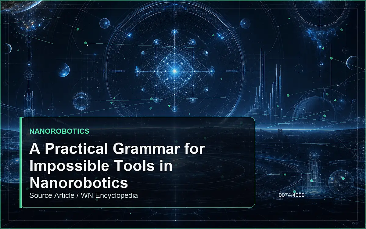 AI-generated encyclopedia reference image for A Practical Grammar for Impossible Tools in Nanorobotics