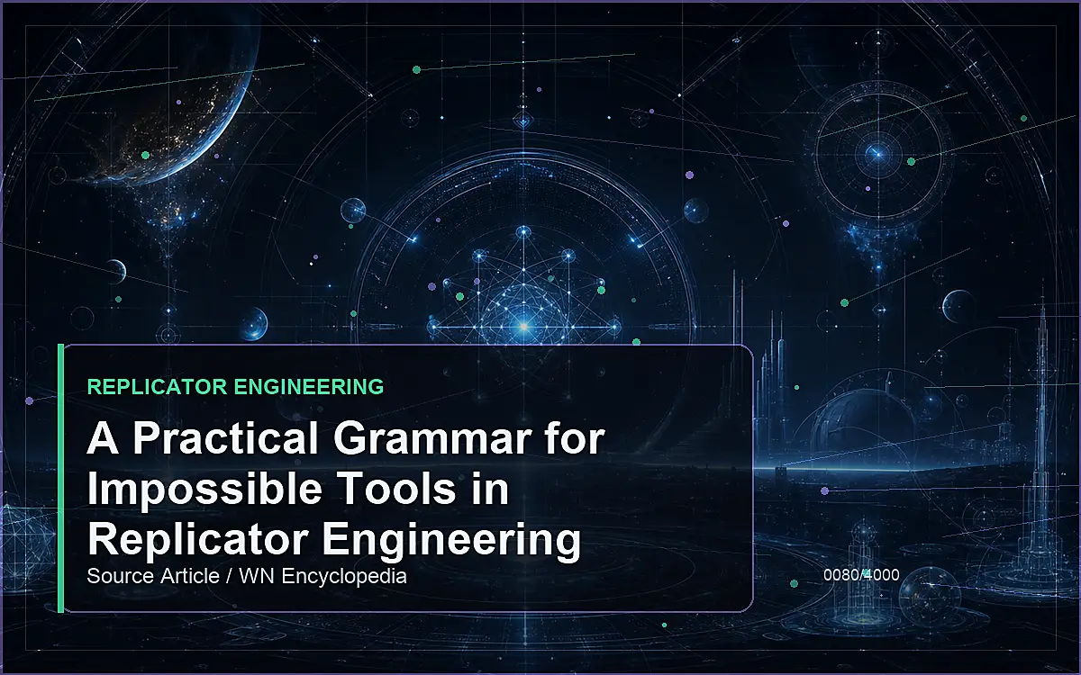 AI-generated encyclopedia reference image for A Practical Grammar for Impossible Tools in Replicator Engineering