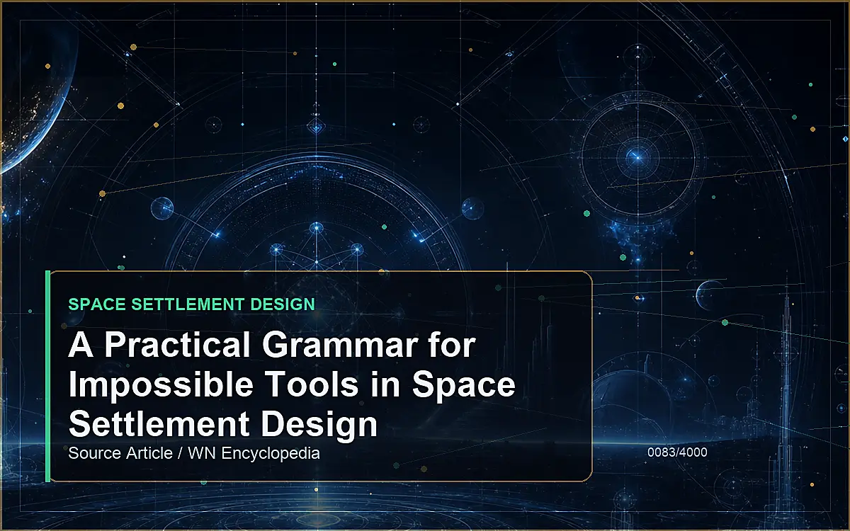 AI-generated encyclopedia reference image for A Practical Grammar for Impossible Tools in Space Settlement Design