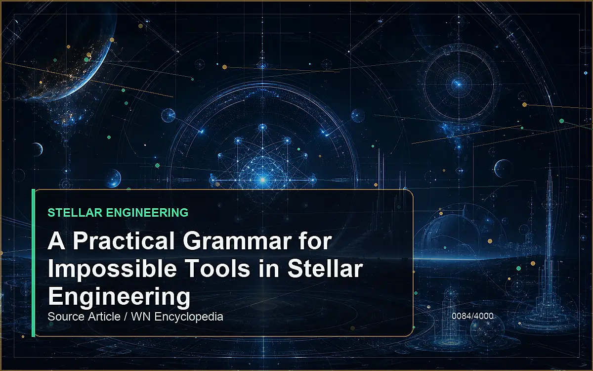 AI-generated encyclopedia reference image for A Practical Grammar for Impossible Tools in Stellar Engineering