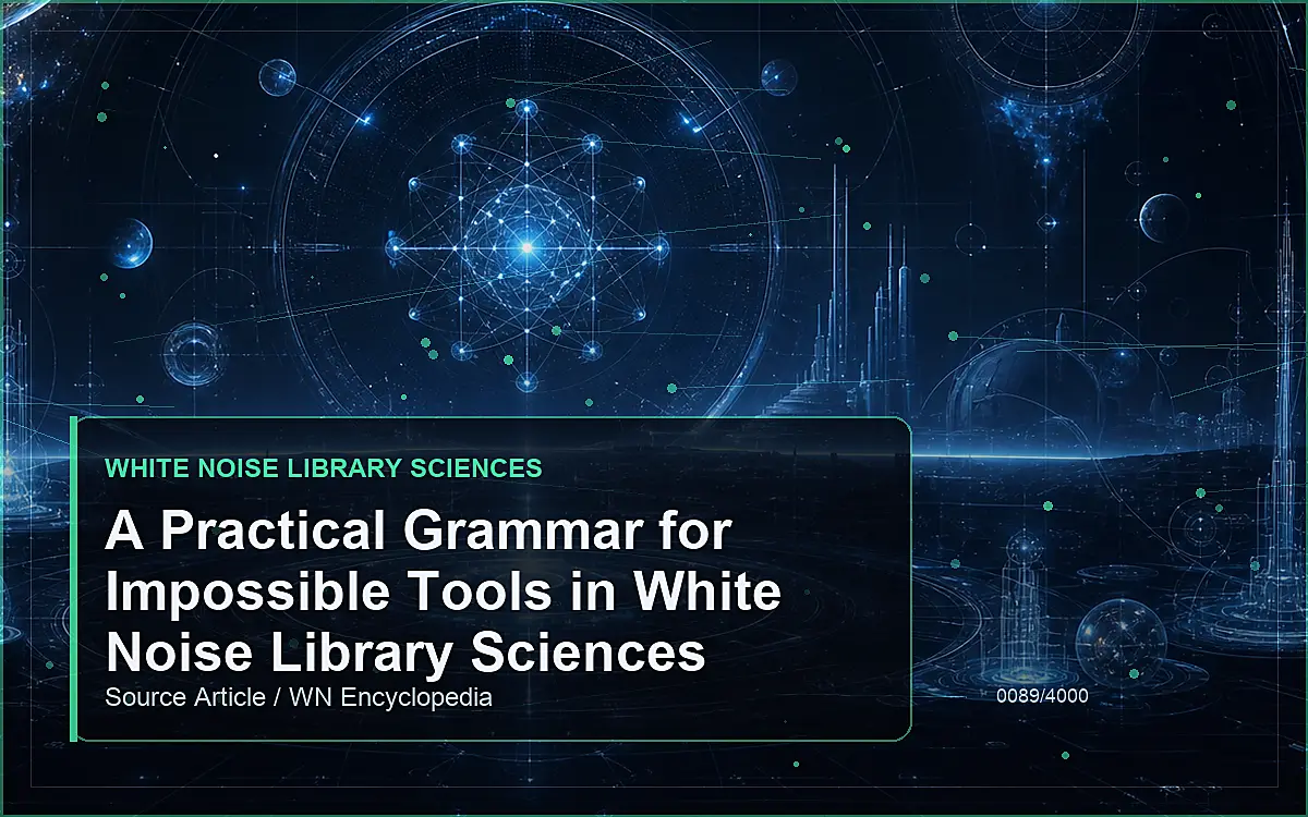 AI-generated encyclopedia reference image for A Practical Grammar for Impossible Tools in White Noise Library Sciences