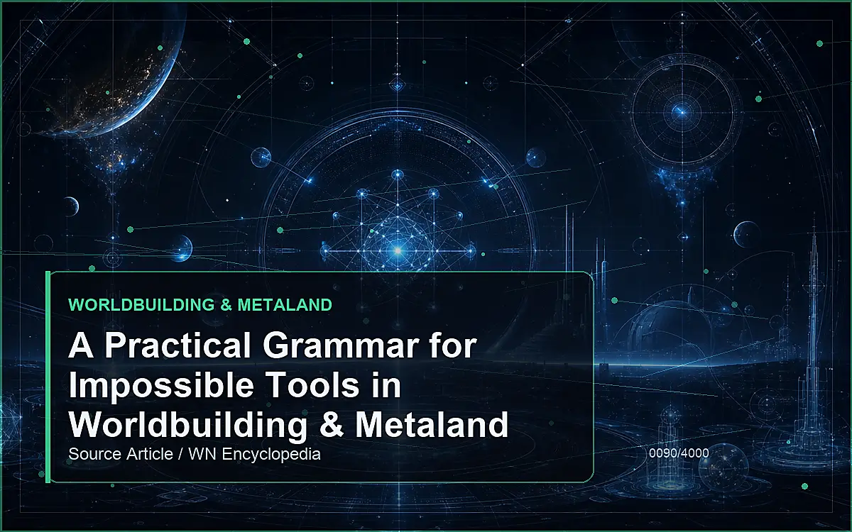 AI-generated encyclopedia reference image for A Practical Grammar for Impossible Tools in Worldbuilding & Metaland