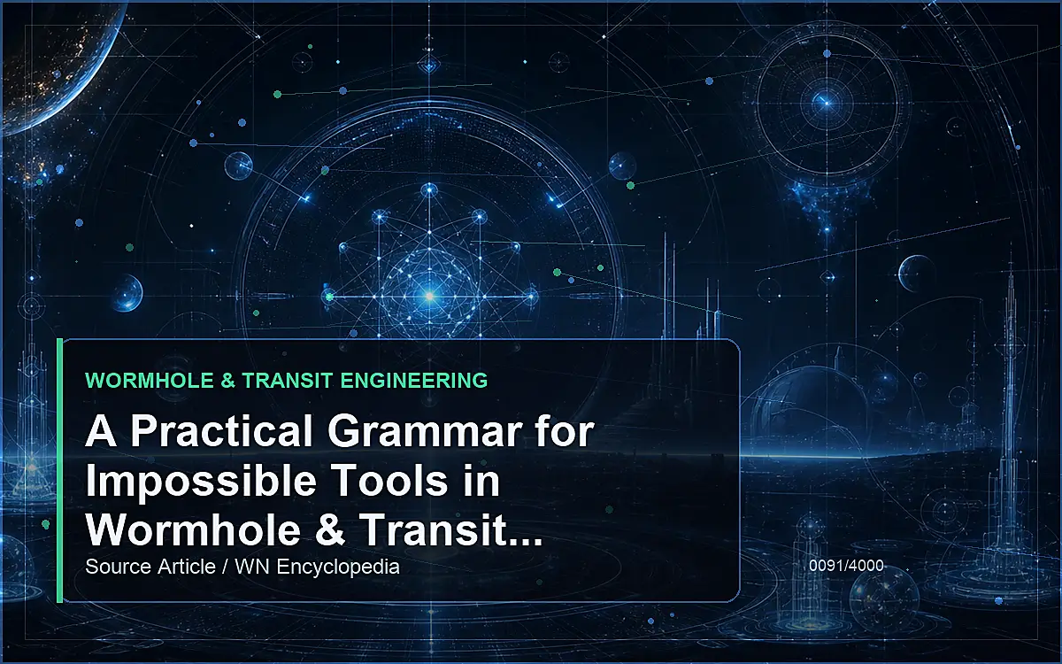 AI-generated encyclopedia reference image for A Practical Grammar for Impossible Tools in Wormhole & Transit Engineering