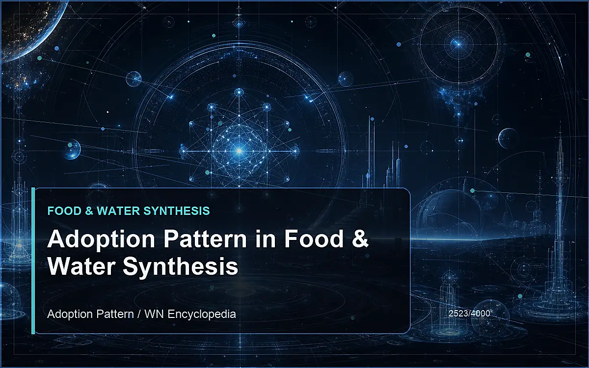 AI-generated encyclopedia reference image for Adoption Pattern in Food & Water Synthesis
