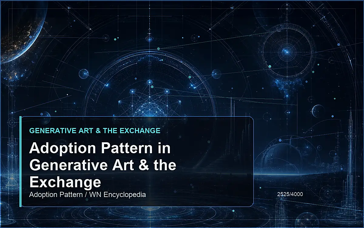 AI-generated encyclopedia reference image for Adoption Pattern in Generative Art & the Exchange