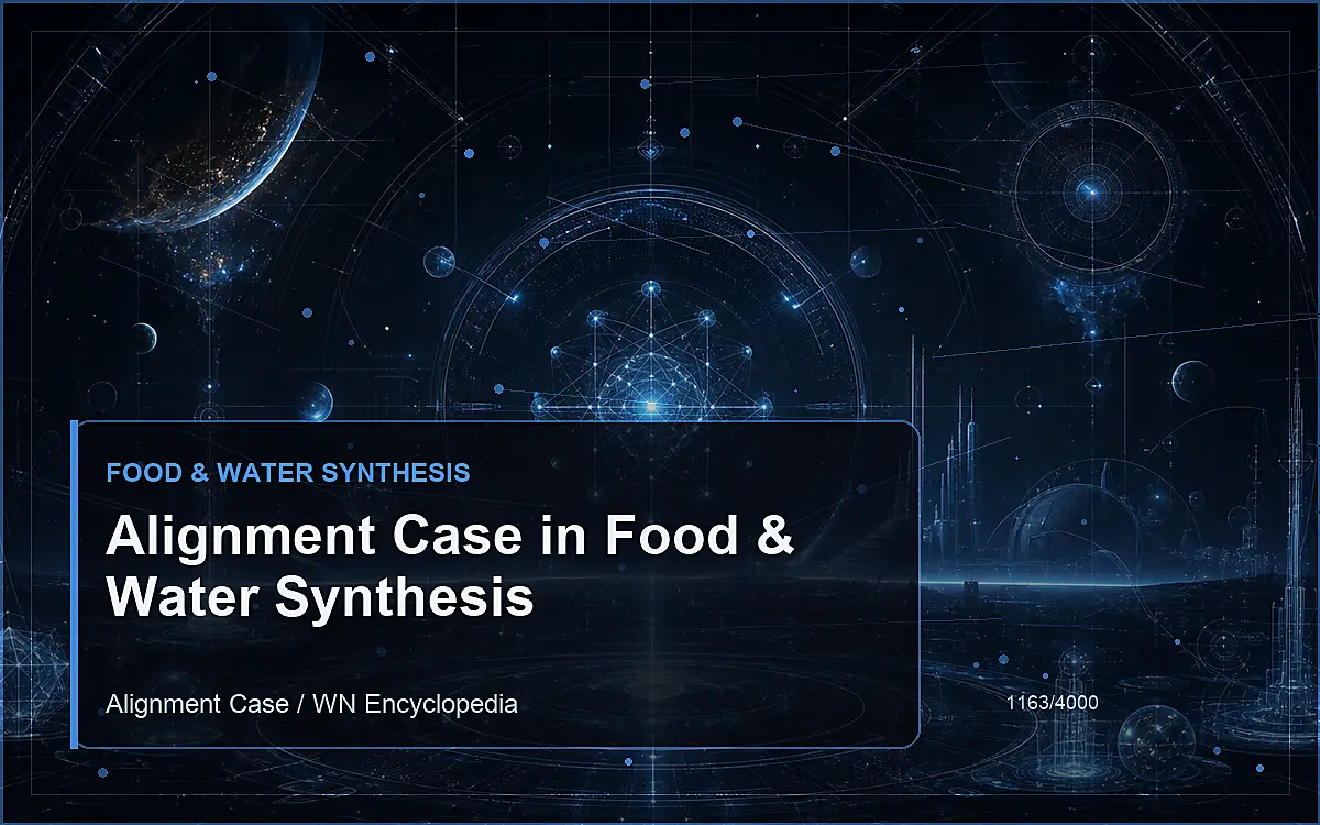 AI-generated encyclopedia reference image for Alignment Case in Food & Water Synthesis