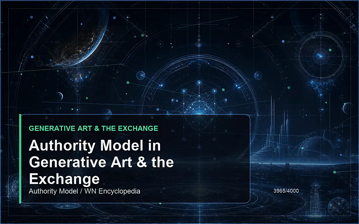 AI-generated encyclopedia reference image for Authority Model in Generative Art & the Exchange