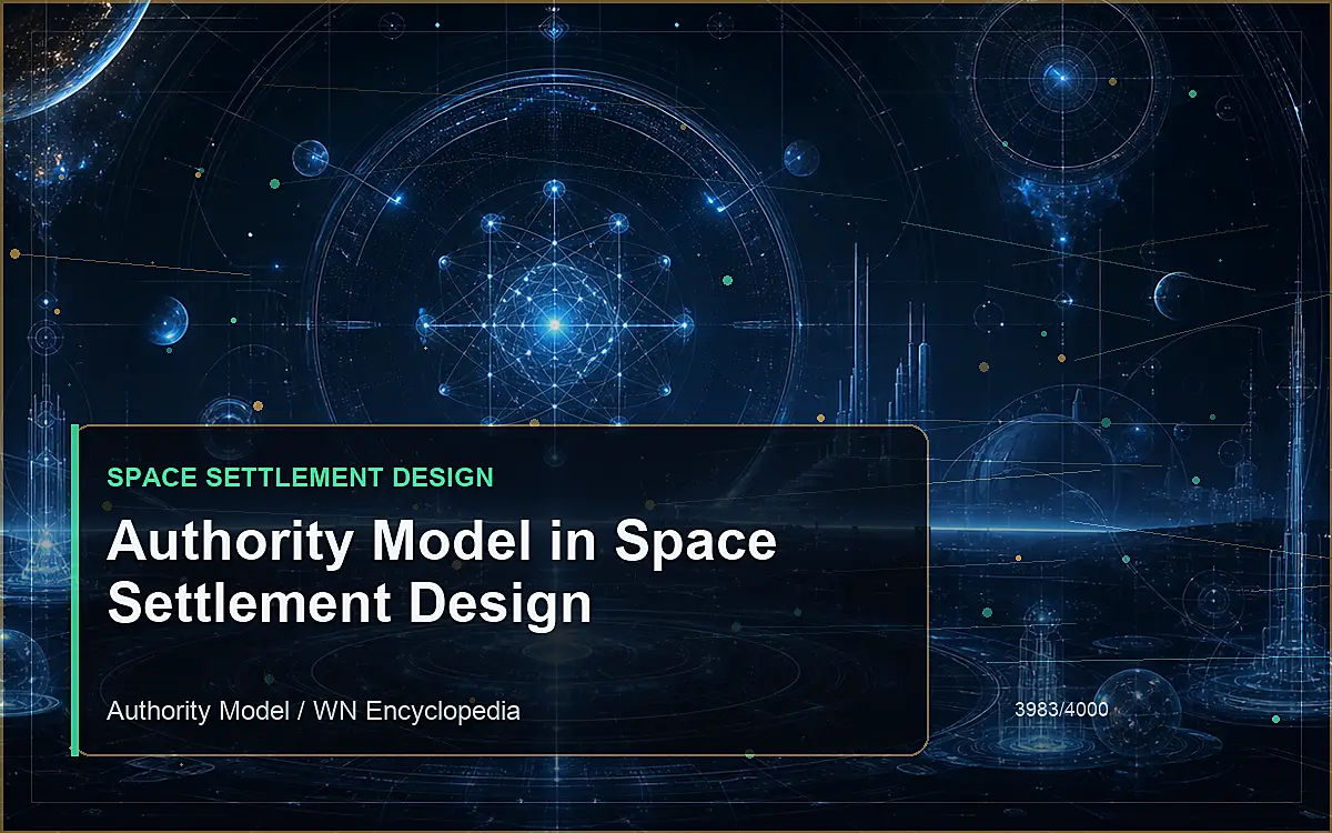 AI-generated encyclopedia reference image for Authority Model in Space Settlement Design