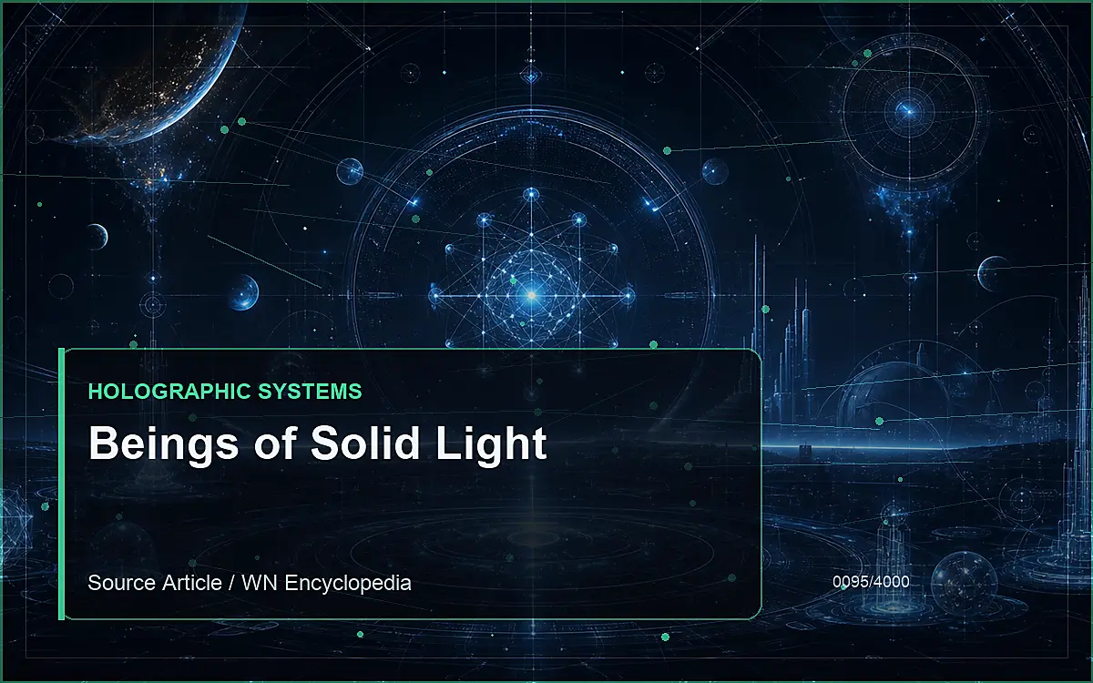 AI-generated encyclopedia reference image for Beings of Solid Light