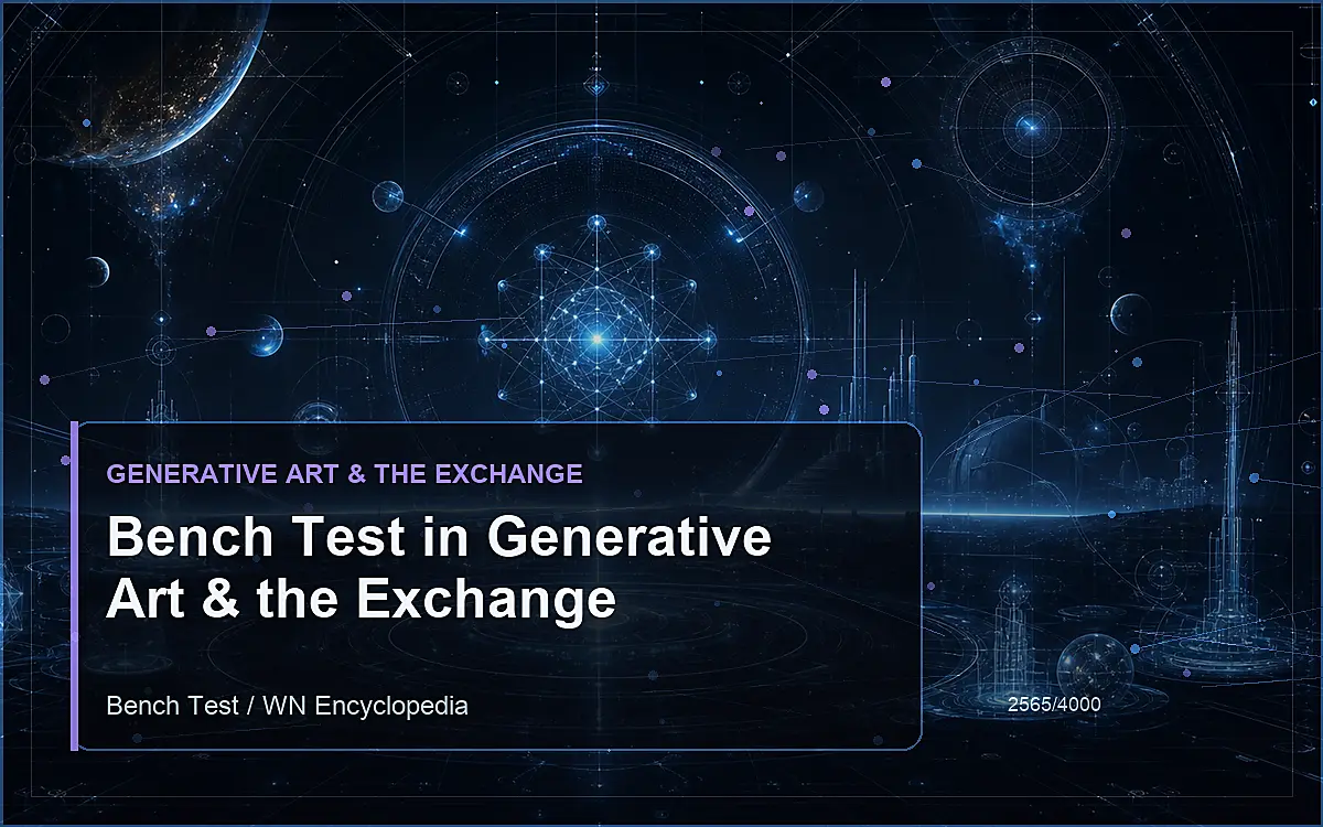 AI-generated encyclopedia reference image for Bench Test in Generative Art & the Exchange