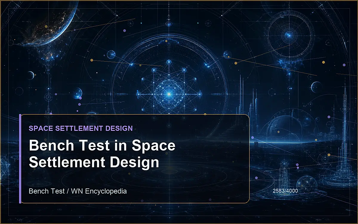 AI-generated encyclopedia reference image for Bench Test in Space Settlement Design