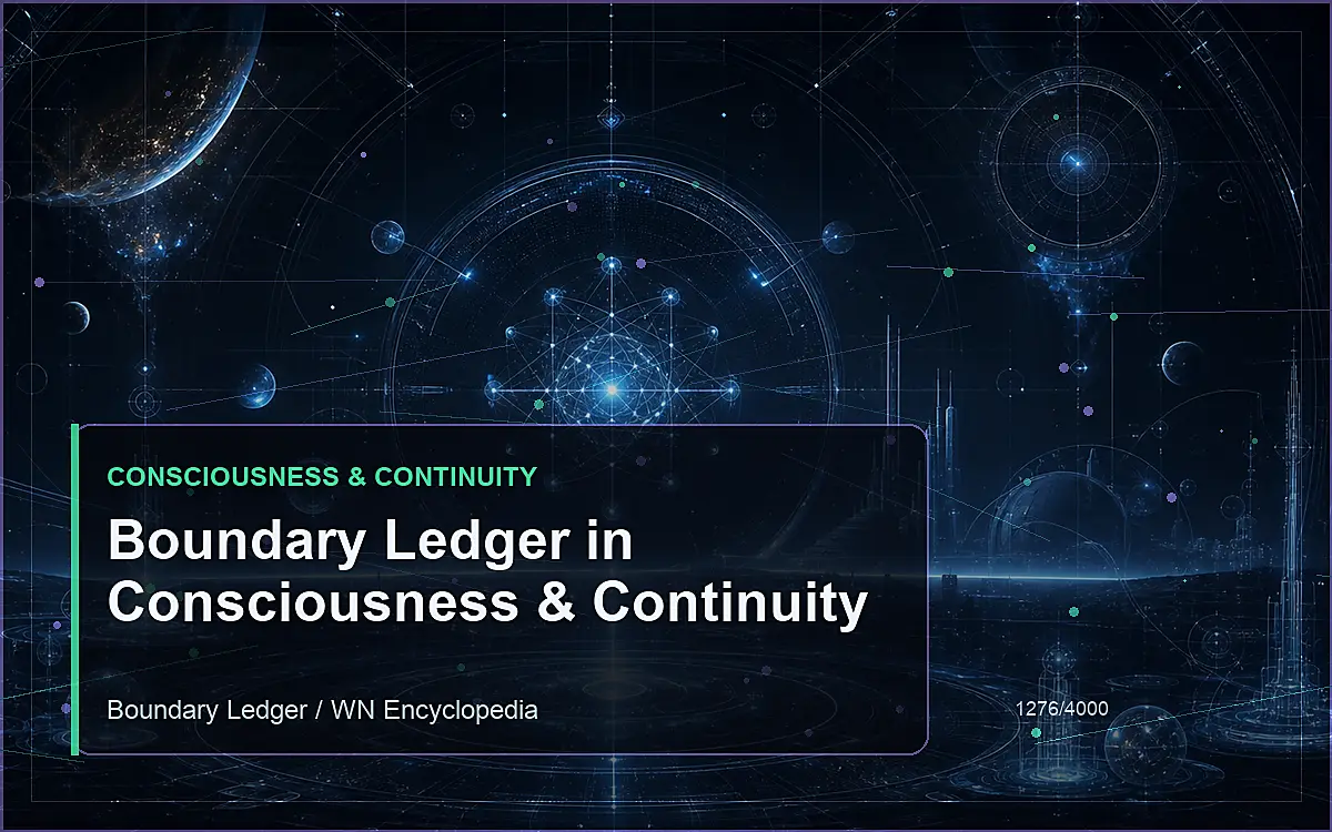AI-generated encyclopedia reference image for Boundary Ledger in Consciousness & Continuity