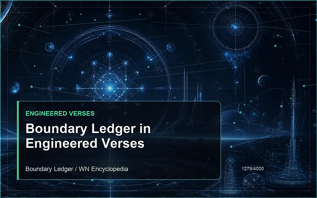 AI-generated encyclopedia reference image for Boundary Ledger in Engineered Verses