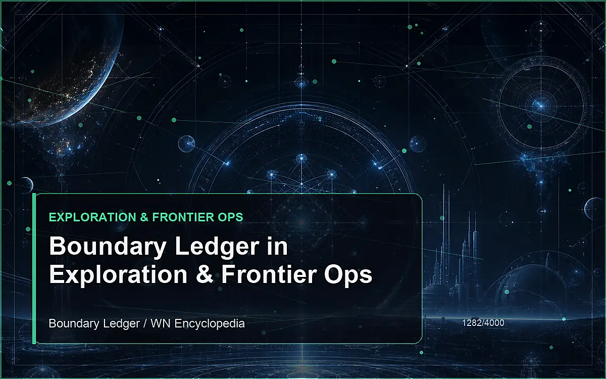 AI-generated encyclopedia reference image for Boundary Ledger in Exploration & Frontier Ops