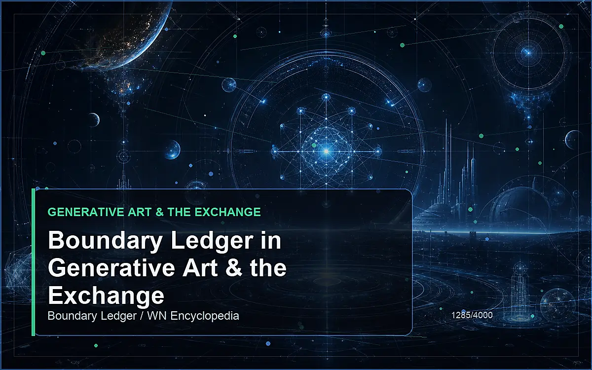 AI-generated encyclopedia reference image for Boundary Ledger in Generative Art & the Exchange