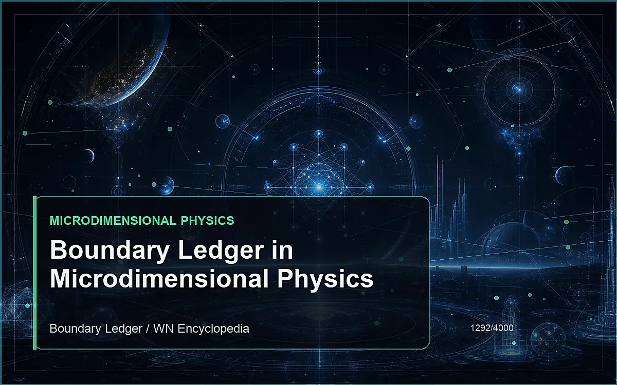AI-generated encyclopedia reference image for Boundary Ledger in Microdimensional Physics