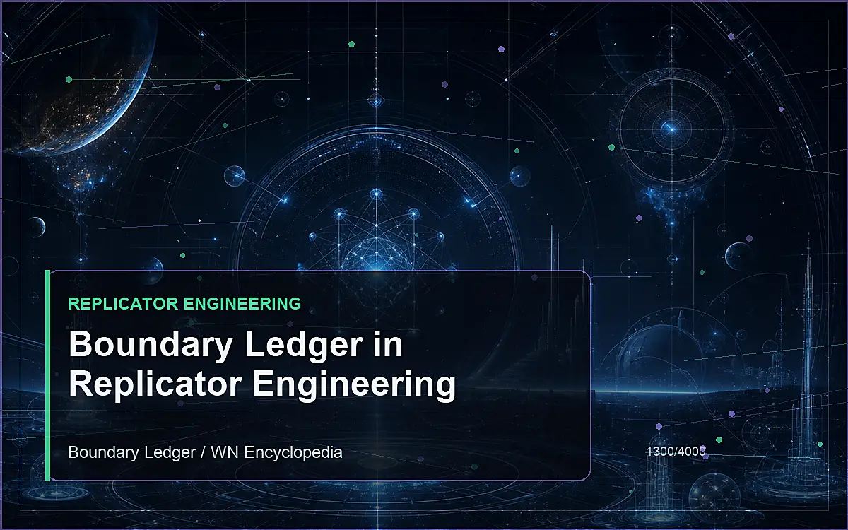 AI-generated encyclopedia reference image for Boundary Ledger in Replicator Engineering